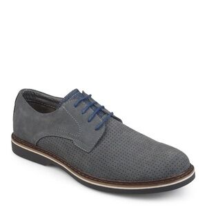 Vance Co. Men's Grey Suede Lace-Up Shoes (Size 10)